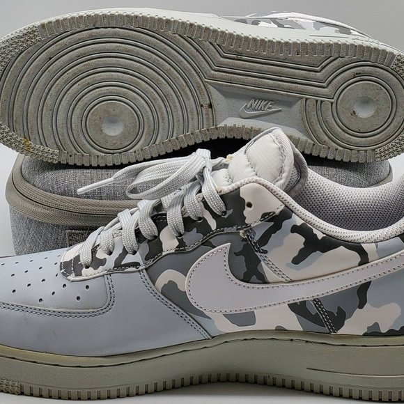 Nike Air Force 1 Winter Camo Platinum Camo Shoes Men's Size 11 823511-009 Rare - Picture 4 of 9